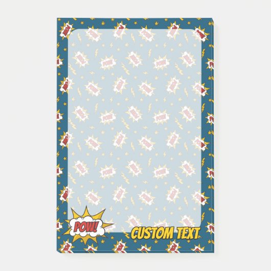 Pow Comic Sound Effect Pattern Post-it® Notes (Voorkant)