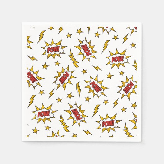 Pow Comic Sound Effect Pattern Servet (Voorkant)