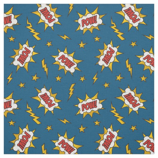 Pow Comic Sound Effect Pattern Stof (Swatch)
