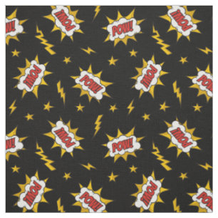 Pow Comic Sound Effect Pattern Stof