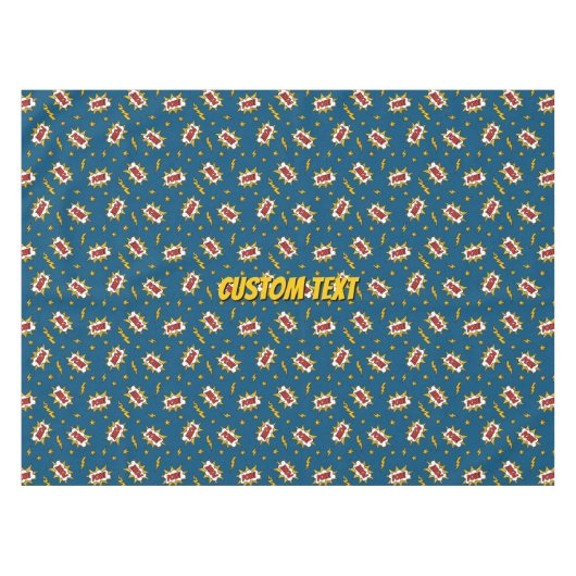 Pow Comic Sound Effect Pattern Tafelkleed (Voorkant (Horizontaal))