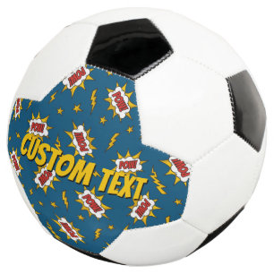 Pow Comic Sound Effect Pattern Voetbal
