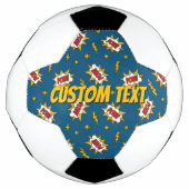Pow Comic Sound Effect Pattern Voetbal (Voorkant)