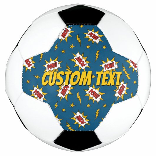 Pow Comic Sound Effect Pattern Voetbal (Voorkant)