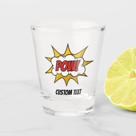 Pow Comic Sound-effect Shot Glas (Voorkant)