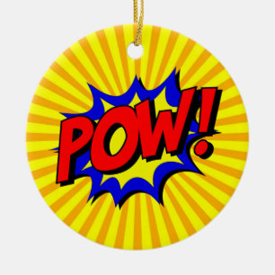 POW Comic Word-Ornament Keramisch Ornament