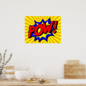 POW Comic Word-Poster Poster (Keuken)