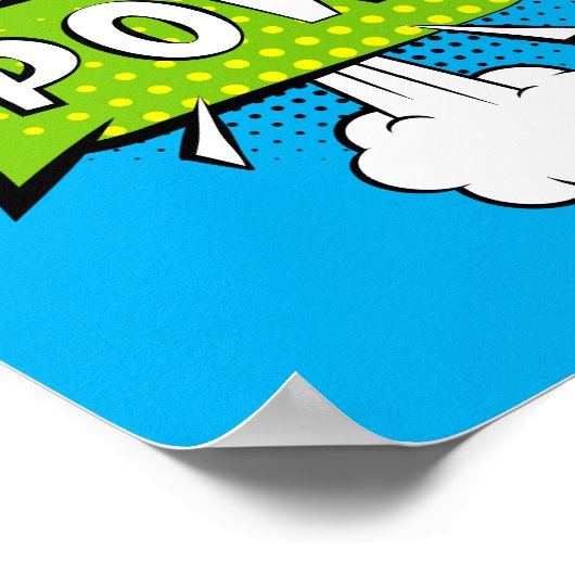 Pow! Dynamic Pop Art Comic Punch Poster (Hoek)