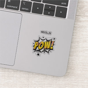 Pow fun pop art stripstijl typografie callout sticker