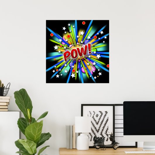 POW ! Impression d'explosion (Bureau à domicile)