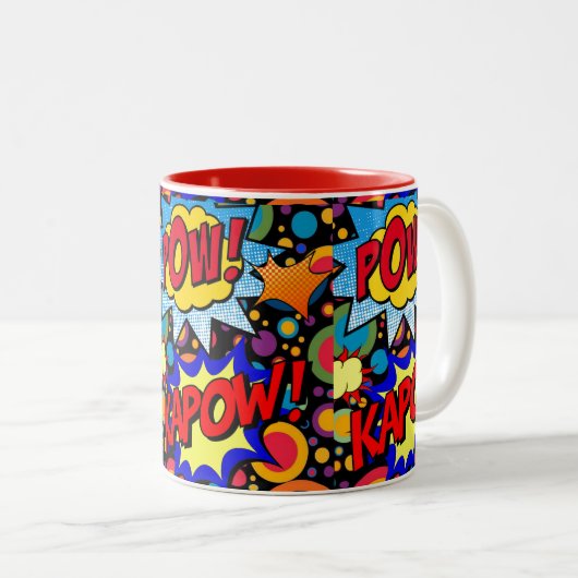 Pow Kapow Colorés Mug (Devant droit)