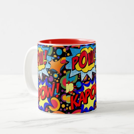 Pow Kapow Colorés Mug (Devant gauche)