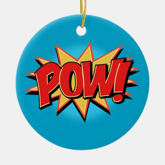 Pow! Keramisch Ornament (Voorkant)