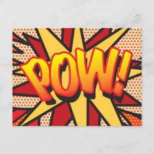 POW Leuke Retro Stripboek Pop Art Aankondigingskaart