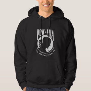 POW MIA Black Hooded Sweatshirt