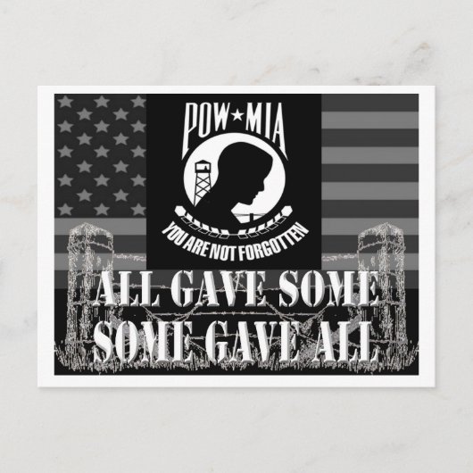 POW-MIA BRIEFKAART (Voorkant)