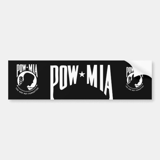 POW MIA-Bumpersticker Bumpersticker (Voorkant)
