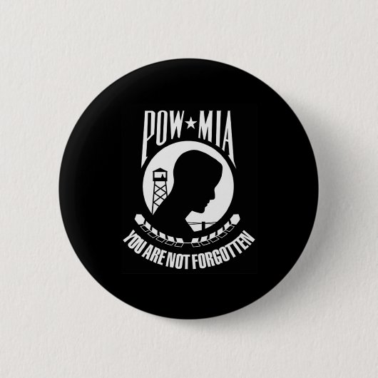 POW - MIA-Button Ronde Button 5,7 Cm (Voorkant)