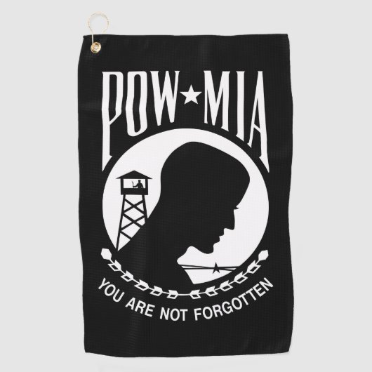 POW MIA Flag: Vermiste soldaten van de Vietnamoorl Golfhanddoek (Voorkant)