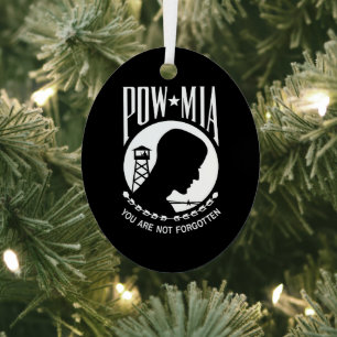POW MIA Flag: Vermiste soldaten van de Vietnamoorl Metalen Ornament
