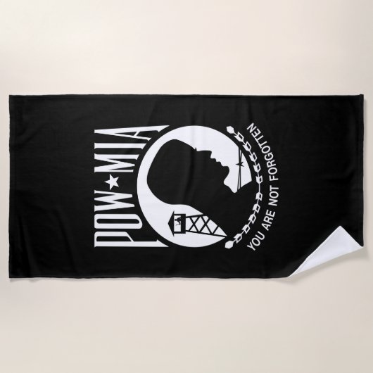 POW MIA Flag: Vermiste soldaten van de Vietnamoorl Strandlaken (Voorkant)