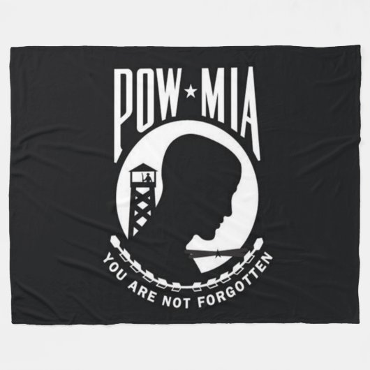 POW/MIA FLEECE DEKEN (Voorkant (Horizontaal))