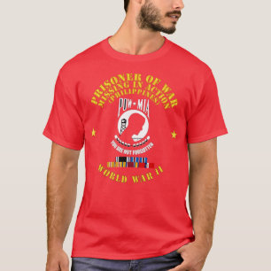 POW MIA Phil w WWII POW SVC T-shirt