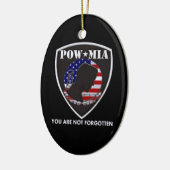 POW MIA - Schild Keramisch Ornament (Links)