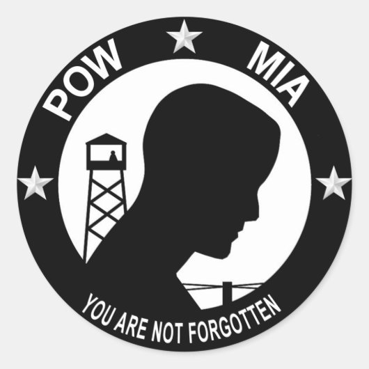POW MIA STICKER (Voorkant)