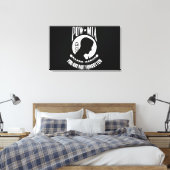 POW-MIA-vlag Canvas Afdruk (Insitu (Slaapkamer))