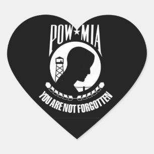 POW-MIA-VLAG HART STICKER