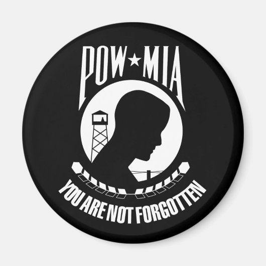 POW*MIA-vlag Magneet (Voorkant)