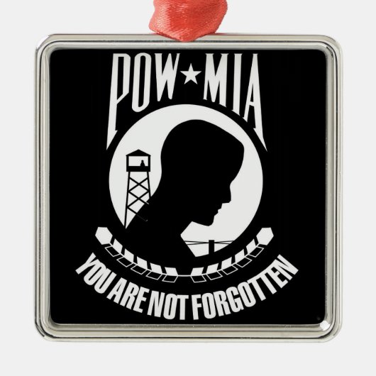 POW-MIA-vlag Metalen Ornament (Voorkant)