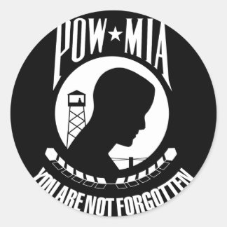 POW*MIA-vlag Ronde Sticker