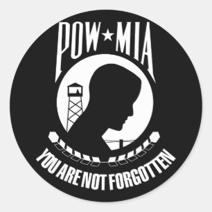 POW-MIA-vlag Ronde Sticker