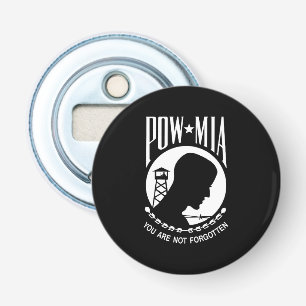 POW MIA-vlag: Vermiste soldaten van de Vietnamoorl Button Flesopener