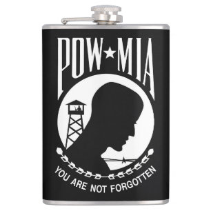 POW MIA-vlag: Vermiste soldaten van de Vietnamoorl Heupfles