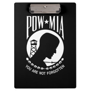 POW MIA-vlag: Vermiste soldaten van de Vietnamoorl Klembord