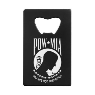 POW MIA-vlag: Vermiste soldaten van de Vietnamoorl Kredietkaart Flessenopener