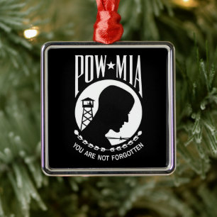 POW MIA-vlag: Vermiste soldaten van de Vietnamoorl Metalen Ornament