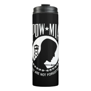 POW MIA-vlag: Vermiste soldaten van de Vietnamoorl Thermosbeker