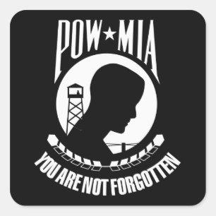 POW-MIA-vlag Vierkante Sticker