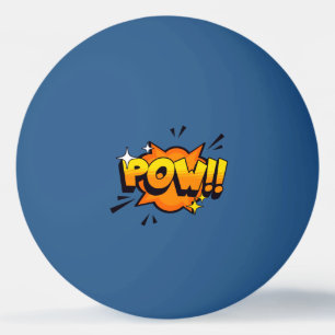POW Ping Pong Paddle Pingpongballen