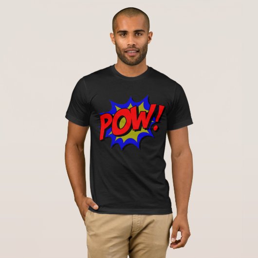 POW!  Pop Art Comic Text Effect T-shirt (Voorkant volledig)