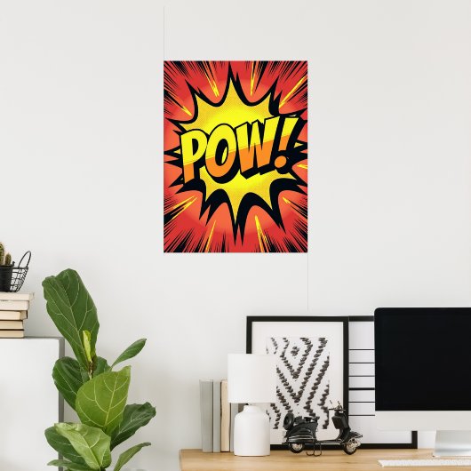 POW ! Poster d'explosion de la BD Blast Pop Art (Bureau à domicile)