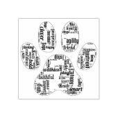 pow print hond Wordcloud Rubberstempel (Afrduk)