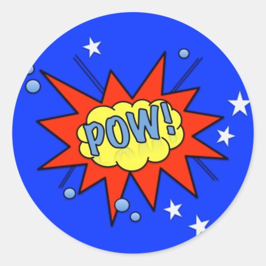 POW! RONDE STICKER (Voorkant)