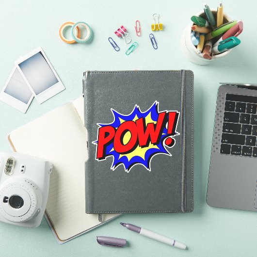 POW ! Sticker Effet Texte Comique - Retro Fun (Couverture iPad)