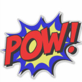 POW ! Sticker Effet Texte Comique - Retro Fun (Devant)