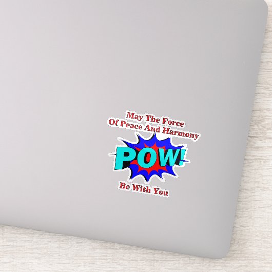 POW ! Sticker En Vinyle Coupé Sur Mesure Pour La P (Détail)